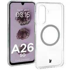 Etui z pierścieniem magnetycznym Bizon Case CrystalO do Samsung Galaxy A26 5G przezroczyste