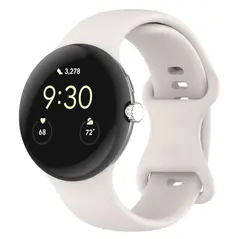 Silikonowy pasek Bizon Strap Watch Silicone do Google Pixel Watch 3 (45mm) perłowy