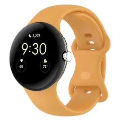 Silikonowy pasek Bizon Strap Watch Silicone do Google Pixel Watch 3/Watch 2/Watch 1 41mm żółty