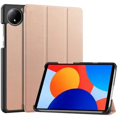 Etui z klapką Bizon Case Tab Croc do Xiaomi Redmi Pad SE 8.7 różowozłote
