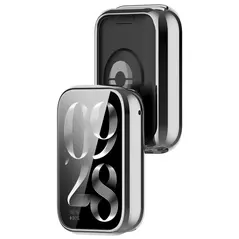 Etui z osłoną ekranu Bizon Case Watch Felipe do Xiaomi Mi Smart Band 9 Pro srebrne