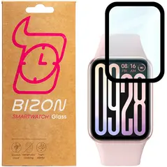 Szkło hybrydowe Bizon Glass Watch Edge Hybrid dla Xiaomi Smart Band 9 Pro czarne
