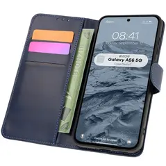 Etui z klapką Bizon Case Pocket do Samsung Galaxy A56 5G granatowe
