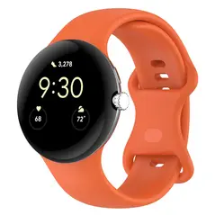 Silikonowy pasek Bizon Strap Watch Silicone do Google Pixel Watch 3 (45mm) pomarańczowy