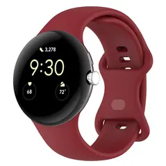 Silikonowy pasek Bizon Strap Watch Silicone do Google Pixel Watch 3 (45mm) karminowy