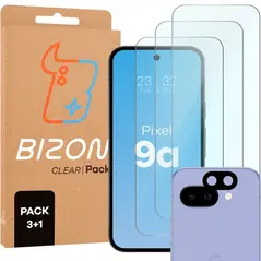 3x szkło na ekran + 1x szkło na aparat Bizon Glass Clear 2 Pack do Pixel 9a