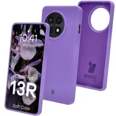 Silikonowe etui Bizon Soft Case do OnePlus 13R fioletowe