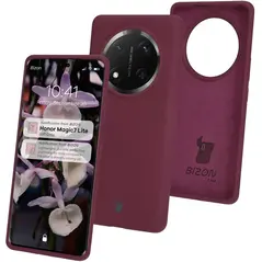 Silikonowe etui Bizon Soft Case do Honor Magic7 Lite ciemnofioletowe