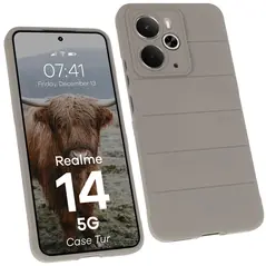 Pancerne etui Bizon Case Tur do Realme 14 5G jasnoszare