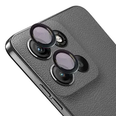Szkło na aparat Bizon Glass Snap Lens do Motorola Moto G15 / G15 Power czarna ramka