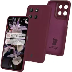 Silikonowe etui Bizon Soft Case do Motorola Moto G15 / G15 Power ciemnofioletowe