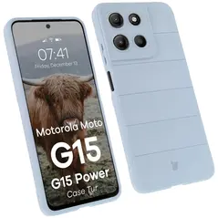 Pancerne etui Bizon Case Tur do Motorola Moto G15 / G15 Power jasnoniebieskie