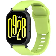 Silikonowy pasek Bizon Strap Watch Silicone do Xiaomi Redmi Watch 5 Lite / 5 Active jasnozielony
