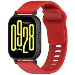 Silikonowy pasek Bizon Strap Watch Silicone do Xiaomi Redmi Watch 5 Lite / 5 Active czerwony