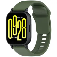 Silikonowy pasek Bizon Strap Watch Silicone do Xiaomi Redmi Watch 5 Lite / 5 Active ciemnozielony