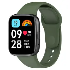 Pasek Bizon Strap Watch Dots do Xiaomi Redmi Watch 3 Active ciemnozielony