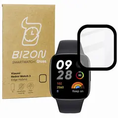 Szkło hybrydowe Bizon Glass Edge Hybrid do Xiaomi Redmi Watch 3 czarne