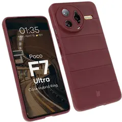 Pancerne etui Bizon Case Tur do Xiaomi Poco F7 Ultra burgundowe