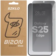 Prywatyzujące szkło hartowane Bizon Glass Clear Shadow do Samsung Galaxy S25 Edge przyciemniane
