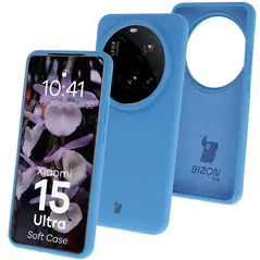 Silikonowe etui Bizon Soft Case do Xiaomi 15 Ultra niebieskie