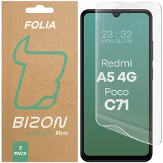 Folia hydrożelowa na ekran Bizon Glass Hydrogel Front do Xiaomi Redmi A5 4G / POCO C71 4G [2 PACK]