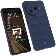 Pancerne etui Bizon Case Tur do Xiaomi Poco F7 Pro granatowe