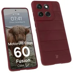 Pancerne etui Bizon Case Tur do Motorola Edge 60 Fusion / Edge 60 burgundowe