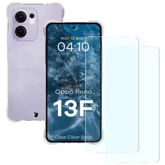 Etui + 2x szkło na ekran Bizon Case Clear Pack do Oppo Reno13F