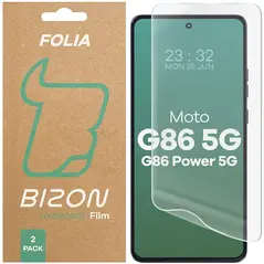Folia hydrożelowa na ekran Bizon Glass Hydrogel Front do Motorola Moto G86 5G / G86 Power 5G [2 PACK]