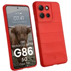 Pancerne etui Bizon Case Tur do Motorola Moto G86 5G czerwone