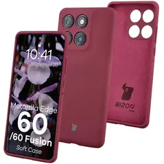 Silikonowe etui Bizon Soft Case do Motorola Edge 60 Fusion / 60 ciemnofioletowe