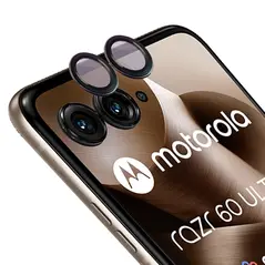 Szkło na aparat Bizon Glass Snap Lens do Motorola Razr 60 Ultra czarna ramka
