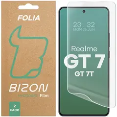 Folia hydrożelowa na ekran Bizon Glass Hydrogel Front do Realme GT 7 / 7T [2 PACK]