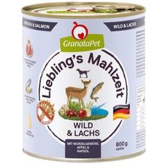 GranataPet Lieblings Mahlzeit dziczyzna i łosoś mokra karma dla psa 800g
