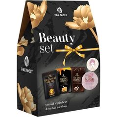 Beauty Set zestaw maski w płachcie + turban na włosy