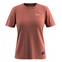 Koszulka bawełniana damska Salewa Eagle Logo Patch T-Shirt - etruscan red rozmiar: xs