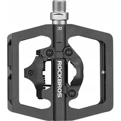 RockBros Zestaw pedałów rowerowych MTB z zatrzaskami SPD Shimano - czarne ROCKBROS