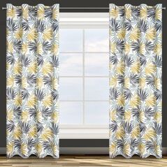 Eurofirany ZASŁONA GOTOWA D91 ELINA 140X250 CM MUSZTARDOWY
