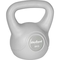 Kettlebell bitumiczny 8 kg szary REBEL ACTIVE