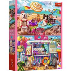 Puzzle 2x500 Wakacyjny czas TREFL