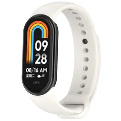 Silikonowy pasek Bizon Strap Watch Silicone do Xiaomi Smart Band 9 / 9 NFC / 8 biały