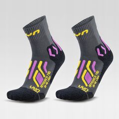 Skarpety damskie UYN Trekking Approach Mid Socks 2-Pack - grey/yellow