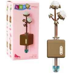 Klocki Konstrukcyjne Gałązka Kwiat Bawełny W Fiolce 392 el. LEAN Toys
