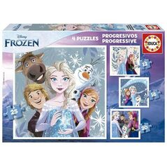 Układanka puzzle Frozen Stopniowe zwiększanie trudności