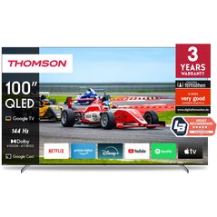 Thomson Q70 Series 100\\" QLED PRO UHD GOOGLE SMART TV 2,54 m (100") 4K Ultra HD Wi-Fi Czarny 400 cd/m²