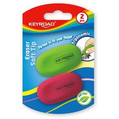 Γόμα KEYROAD Soft Tip, 2 τεμ., blister, mix χρωμάτων
