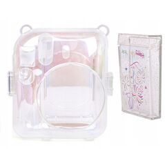 Zestaw 2w1 Futerał Etui Pokrowiec Do Fuji Instax Mini 12 Pudełko Na Zdjęcia / Przezroczysty/ Mieniący Się
