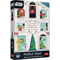 Trefl Puzzle Premium Plus Quality Star Wars - Niech Moc Świąt Będzie z Tobą 1000 elementów (12087)