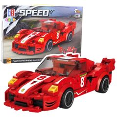 Klocki Konstrukcyjne Auto Robot 2w1 Czerwony Napęd 341 el. LEAN Toys