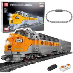 Klocki Konstrukcyjne Pociąg Szaro-Żółty Zdalnie Sterowany RC 1751 el. LEAN Toys
